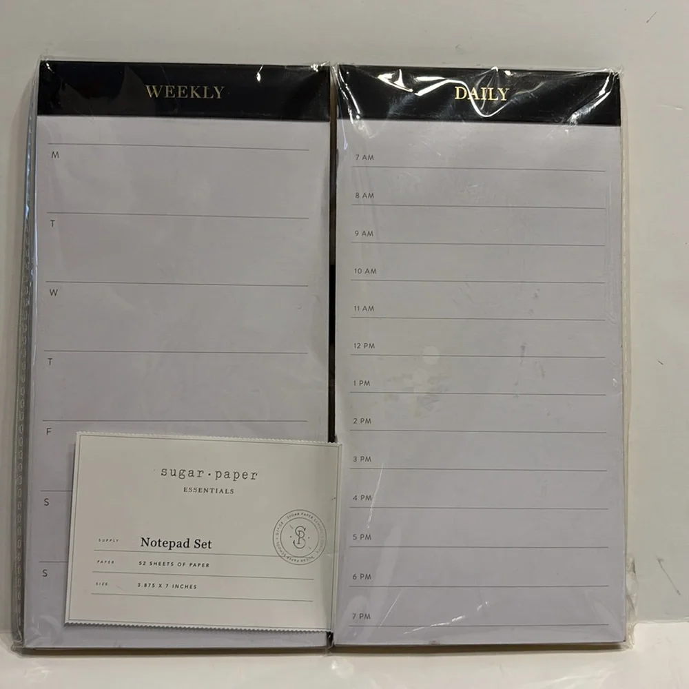 Sugar Paper Essentials 2 Pack Undated Weekly & Dated Daily Planning Notepads